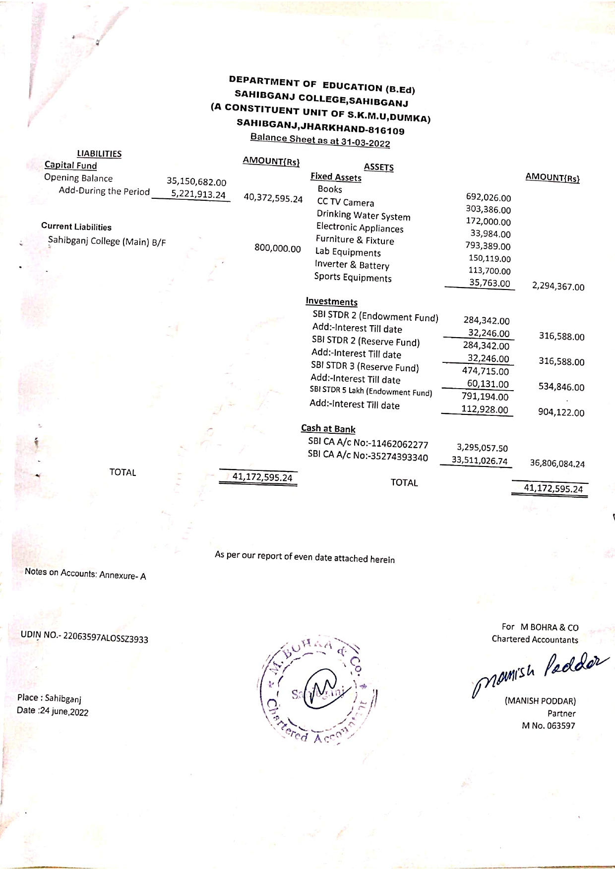 Balance Sheet